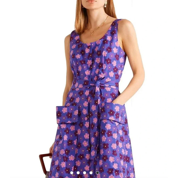LHD Ramatuelle Midi Purple Floral Dress - Picture 4 of 15